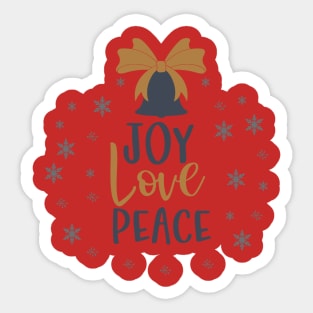 Joy Love Peace Sticker